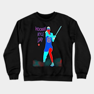 HOORAY KYLE DAY RETRO TENNIS PLAYER GIRL NUMBER 8 Crewneck Sweatshirt